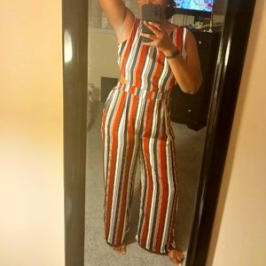 Striped Cutout jumpsuit